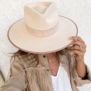 Lack Of Color Cream and Tan Hat